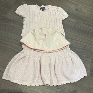4yr old 100% cotton Ralph Lauren dress with matching sun hat 100% cotton